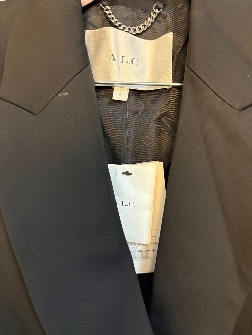 A.L.C Classic Black Double-Breasted Blazer - Picture 3 of 3